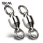 9KM Solid Ring Stainless Ball Bearing Swivel Connector - 20/50/100pack